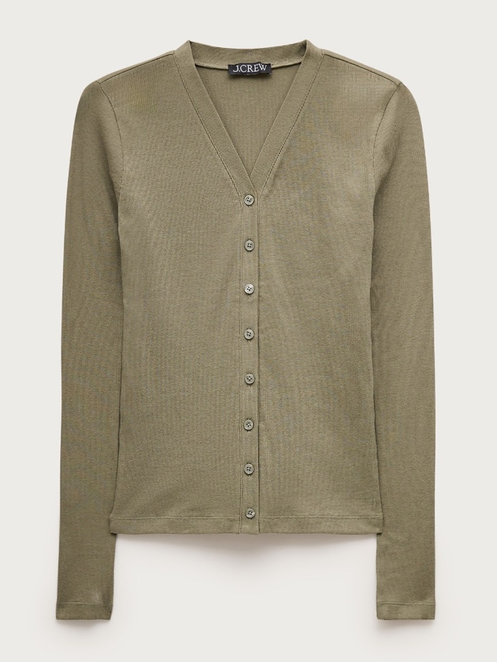 NWT J.Crew Lightweight Rib High V-neck Cardigan Top